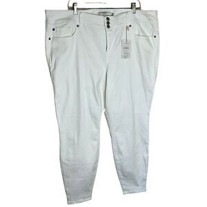 Torrid Womens Plus Size 24R Denim Jeggings White Light Wash Zip Fly Pockets NWT